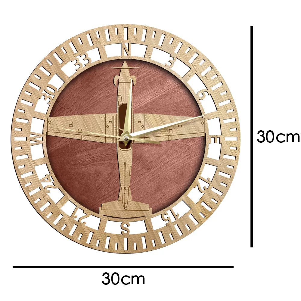 1st Flying Training Squadron T-6 Texan II Designed Wooden Wall Clocks