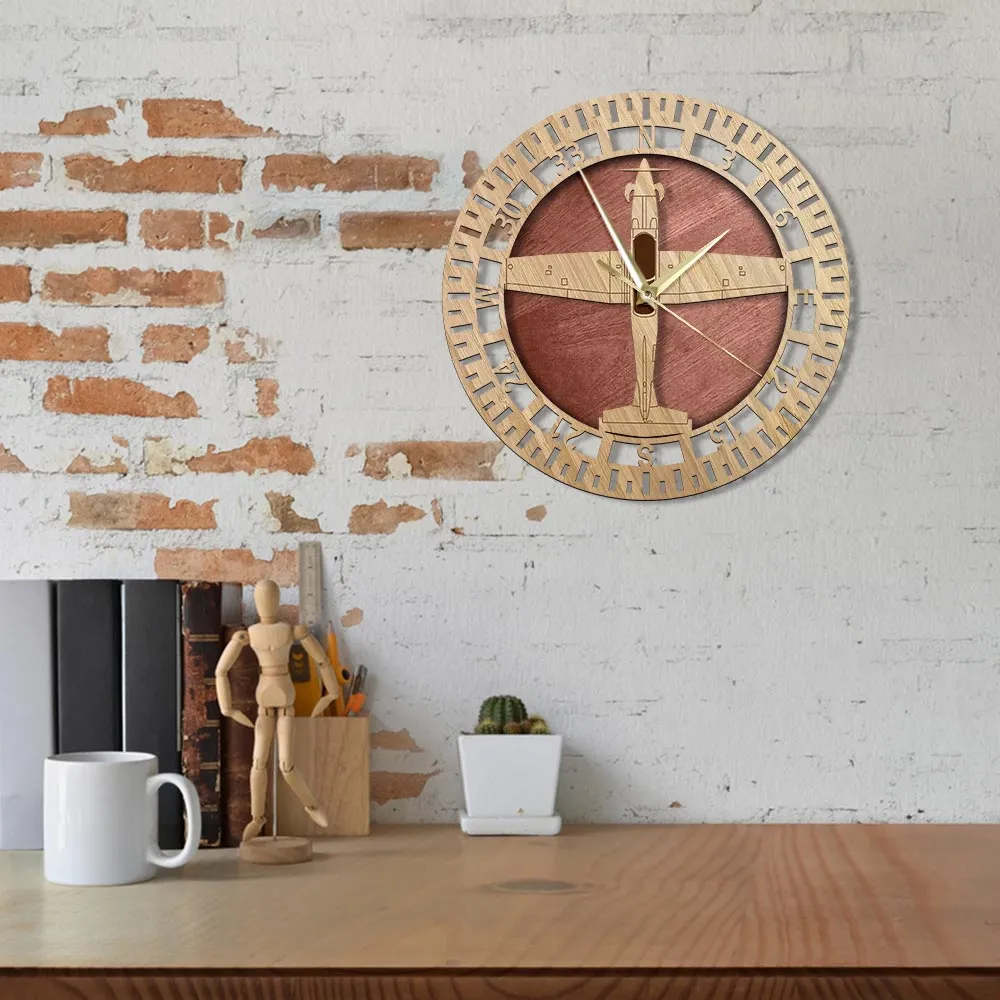 1st Flying Training Squadron T-6 Texan II Designed Wooden Wall Clocks