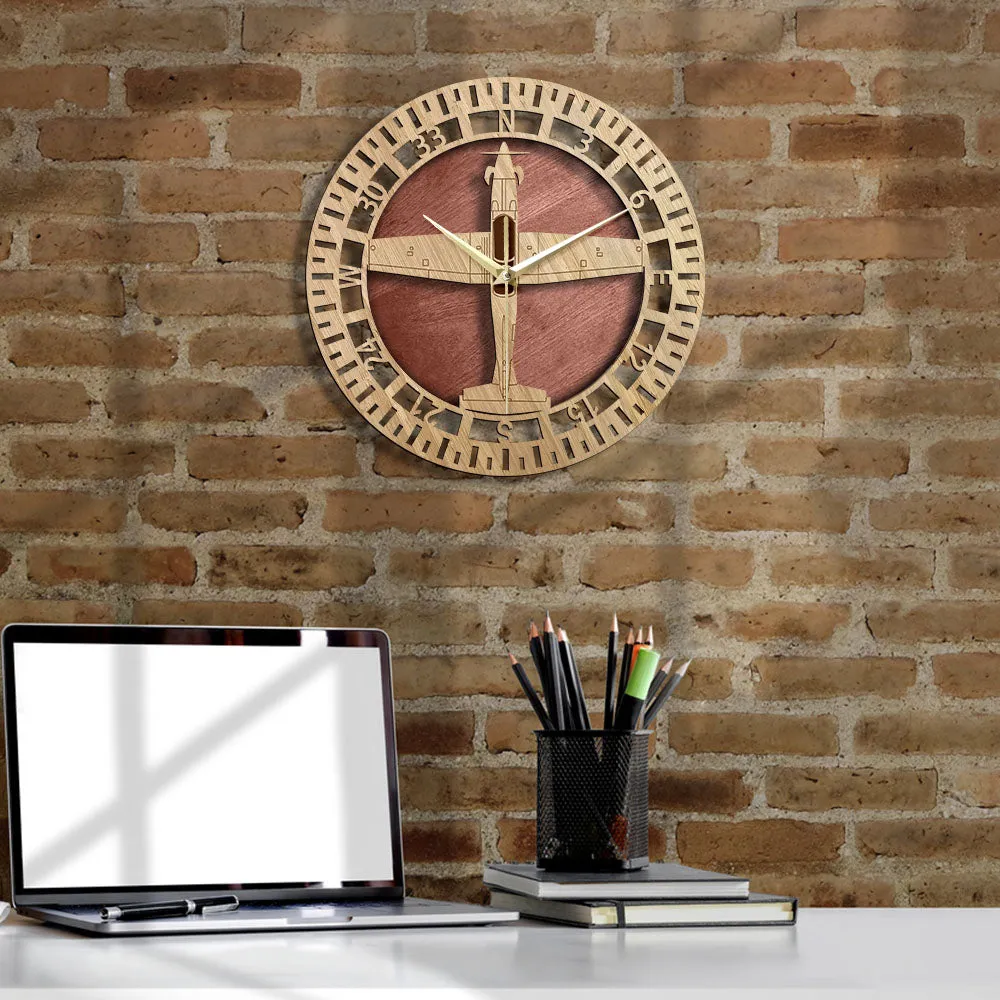 1st Flying Training Squadron T-6 Texan II Designed Wooden Wall Clocks