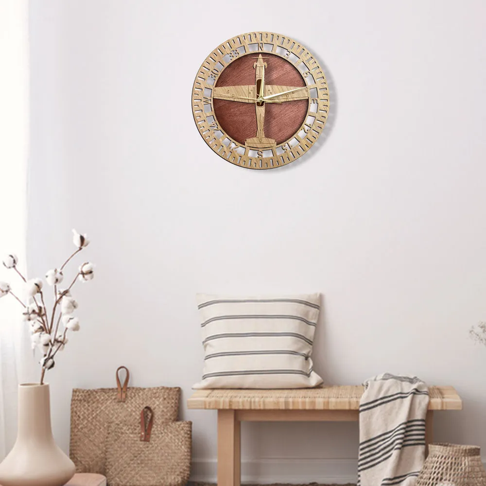 1st Flying Training Squadron T-6 Texan II Designed Wooden Wall Clocks