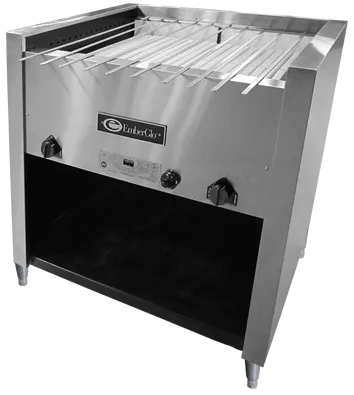 36" Open Hearth Mild Closed Front Gas Broiler - Kabob