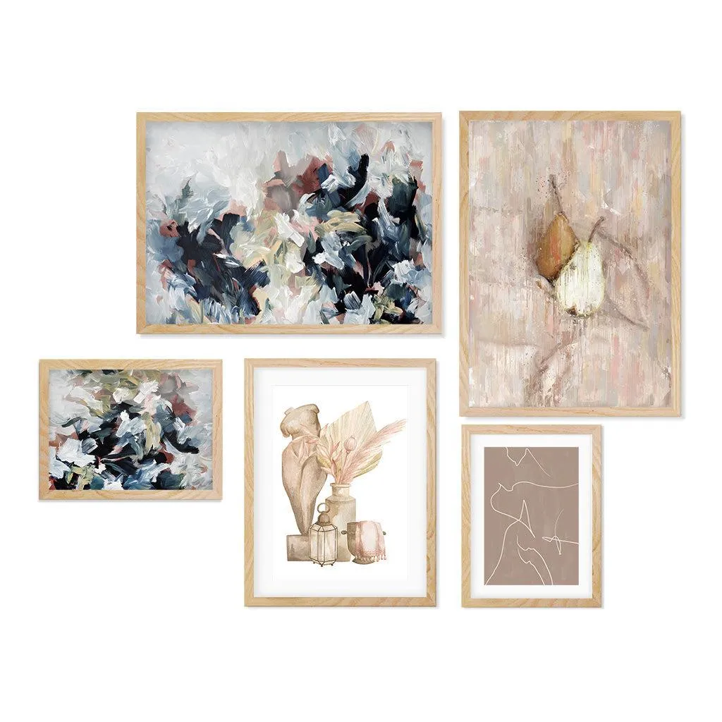 Blushed Neutrals & Navy Gallery Wall Art