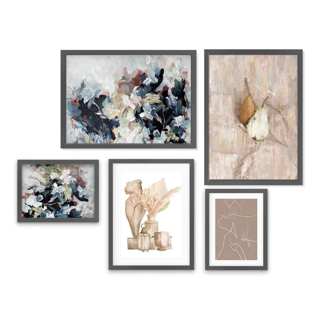 Blushed Neutrals & Navy Gallery Wall Art