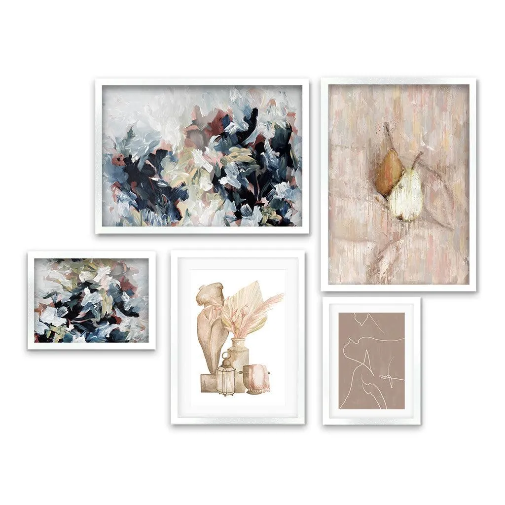 Blushed Neutrals & Navy Gallery Wall Art