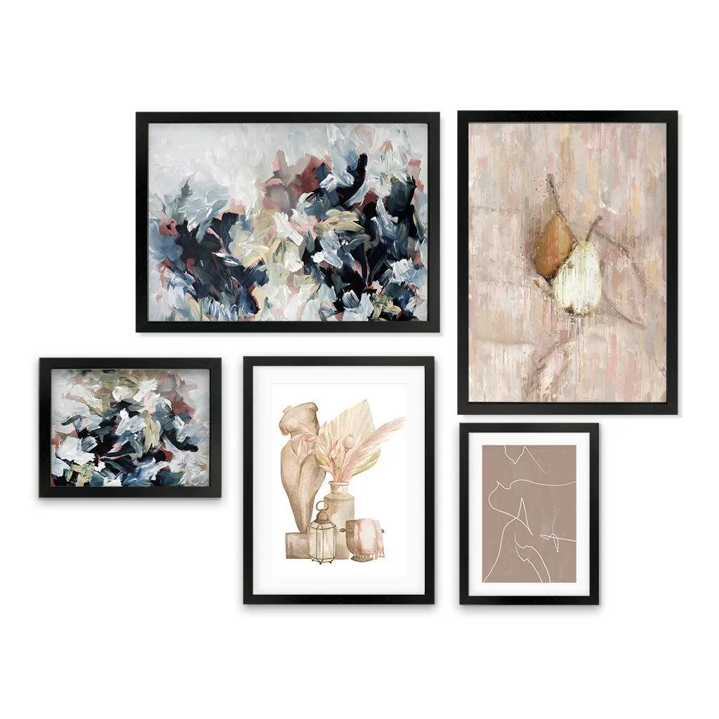 Blushed Neutrals & Navy Gallery Wall Art