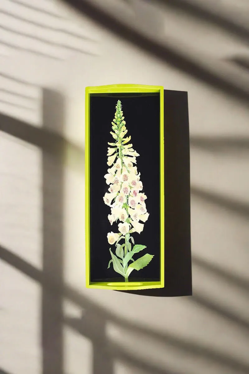 Caspari Yellow Foxglove Tray
