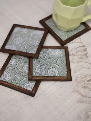 Celestial Wave Wooden Coasters