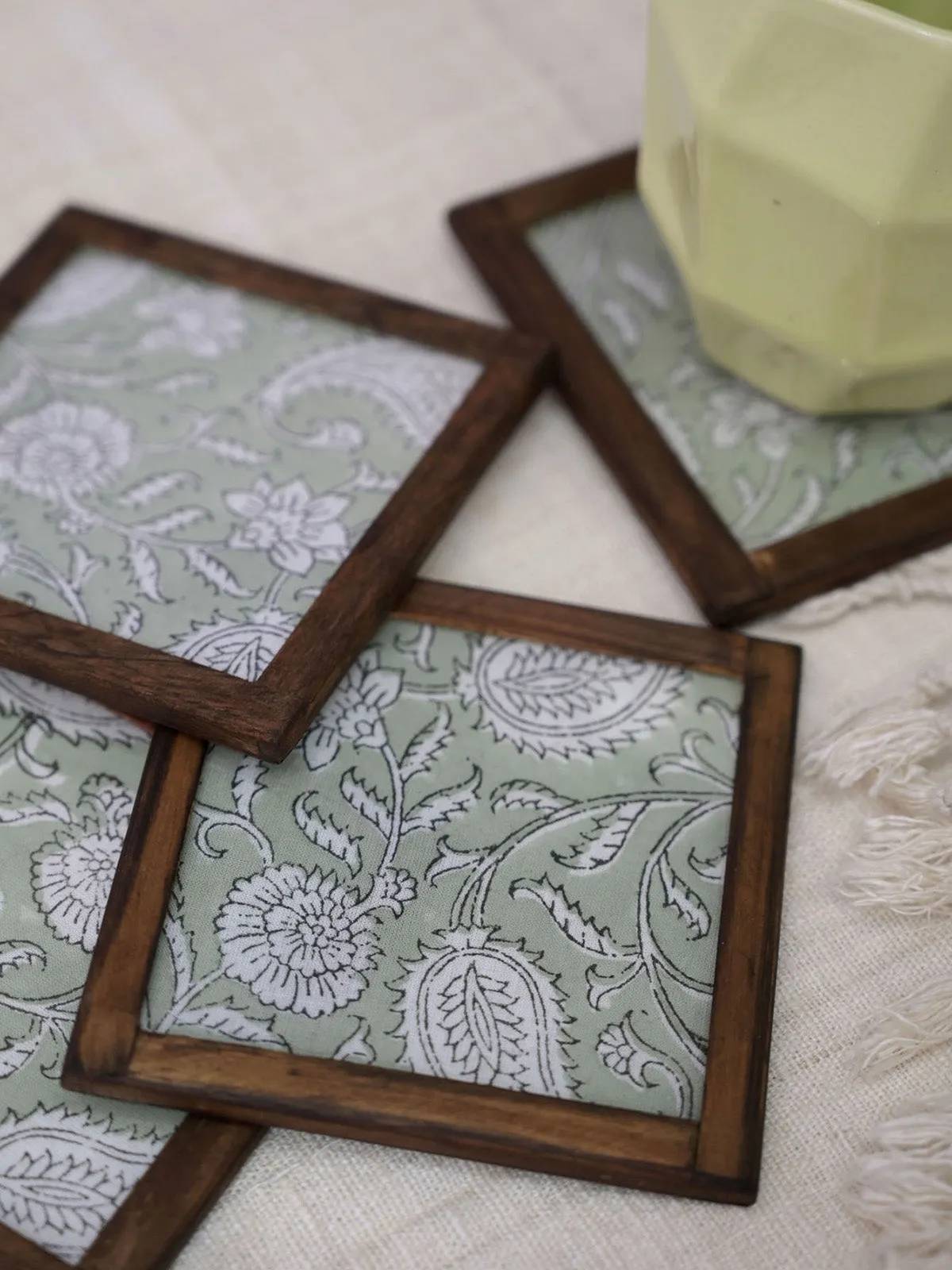 Celestial Wave Wooden Coasters