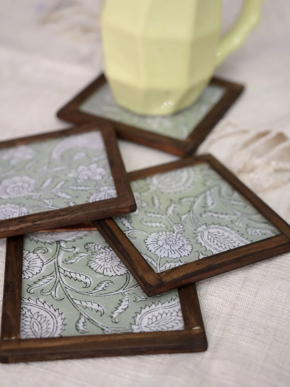 Celestial Wave Wooden Coasters