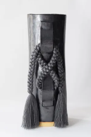 Ceramic Vase 696 by Karen Gayle Tinney - Black