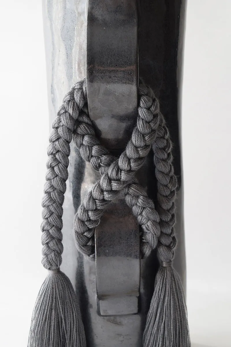 Ceramic Vase 696 by Karen Gayle Tinney - Black