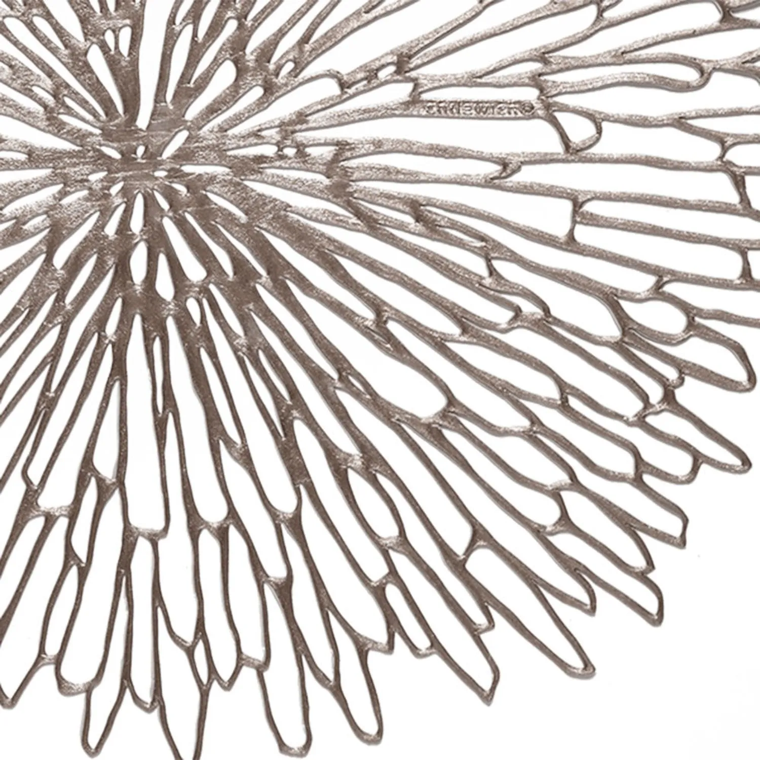 chilewich | placemat round | bloom gunmetal