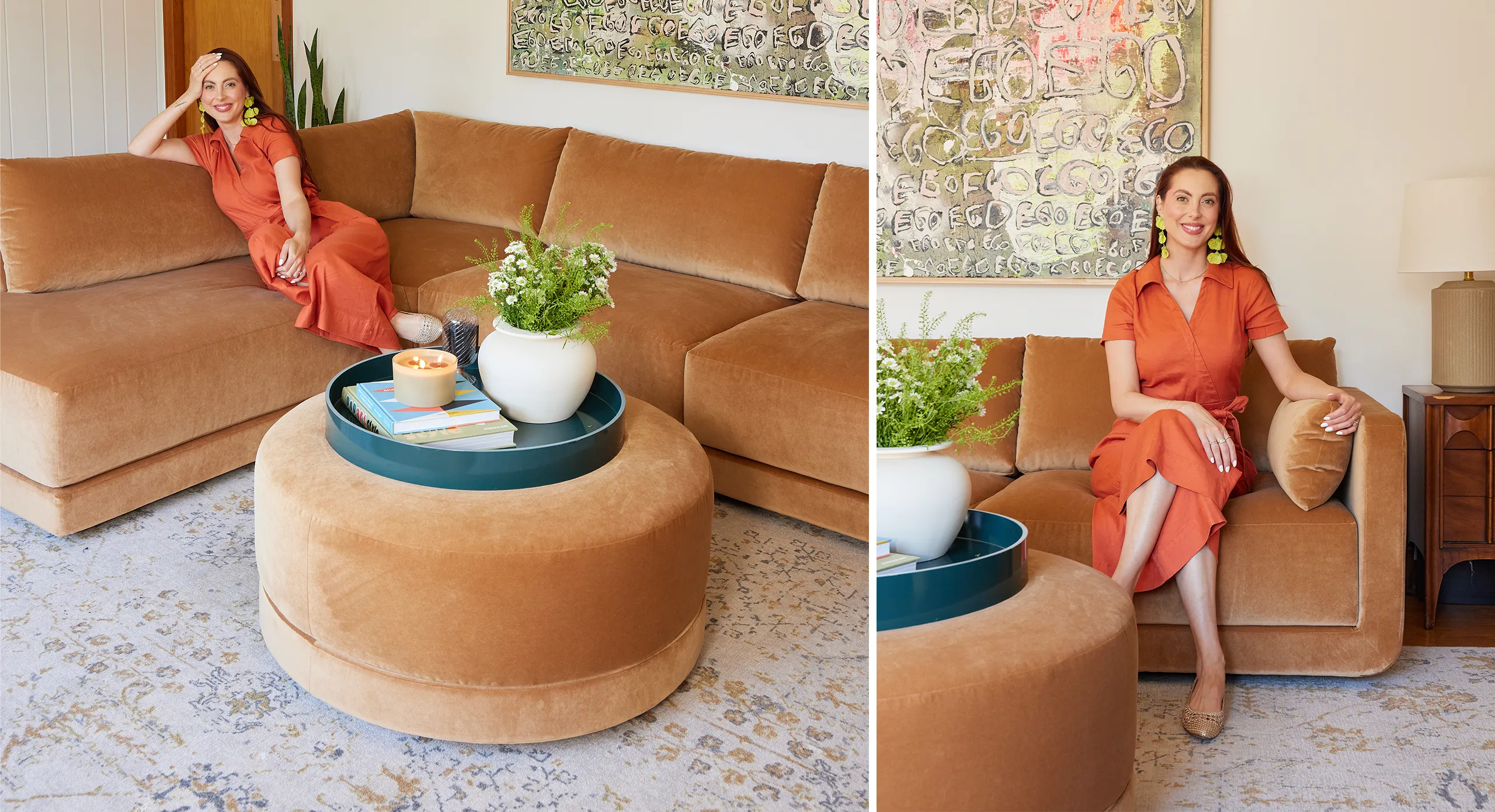Eva Small Sectional with Bumper