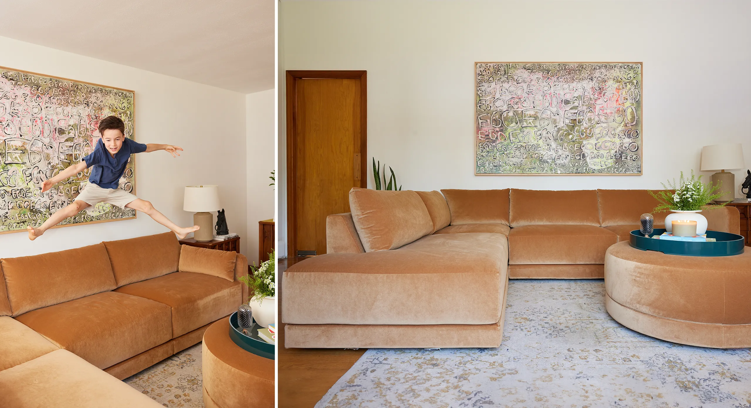Eva Small Sectional with Bumper