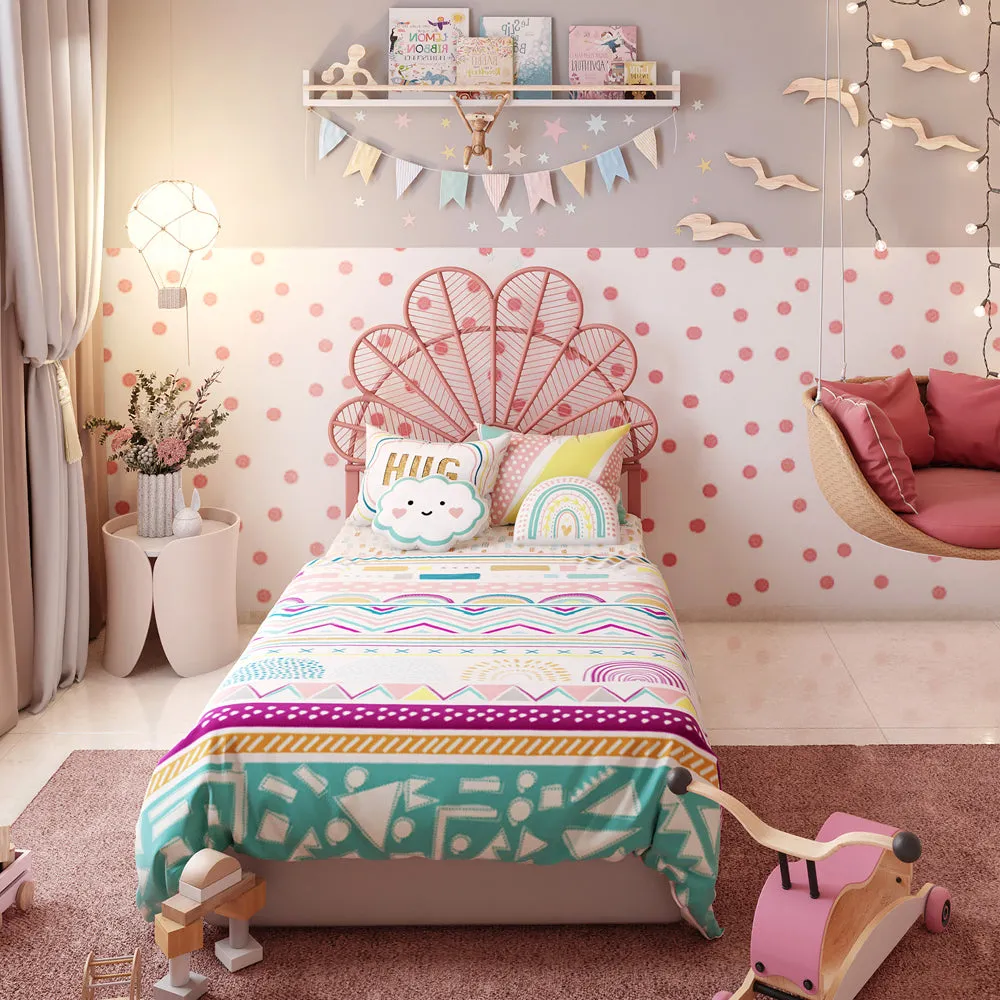Fancy Fluff Kids 6 Pc Single Full Bed Set   Boho Vibes