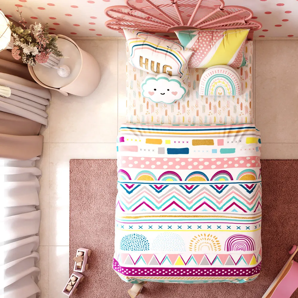 Fancy Fluff Kids 6 Pc Single Full Bed Set   Boho Vibes