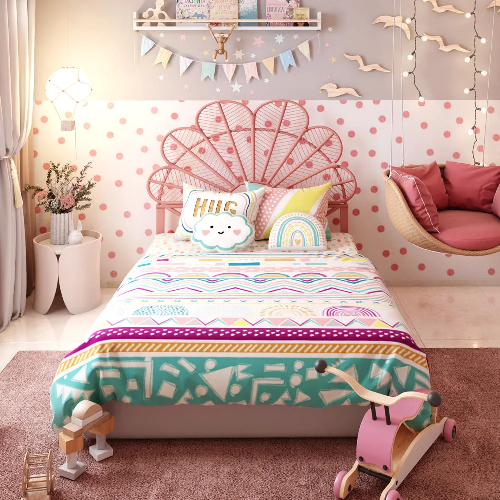 Fancy Fluff Kids 6 Pc Single Full Bed Set   Boho Vibes