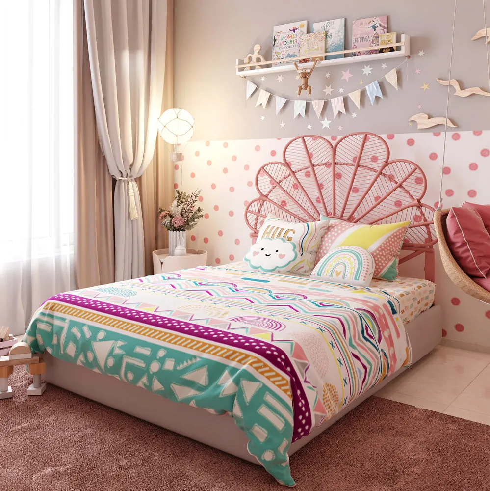 Fancy Fluff Kids 6 Pc Single Full Bed Set   Boho Vibes
