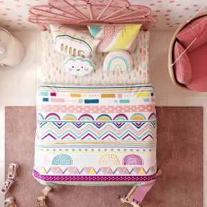 Fancy Fluff Kids 6 Pc Single Full Bed Set   Boho Vibes