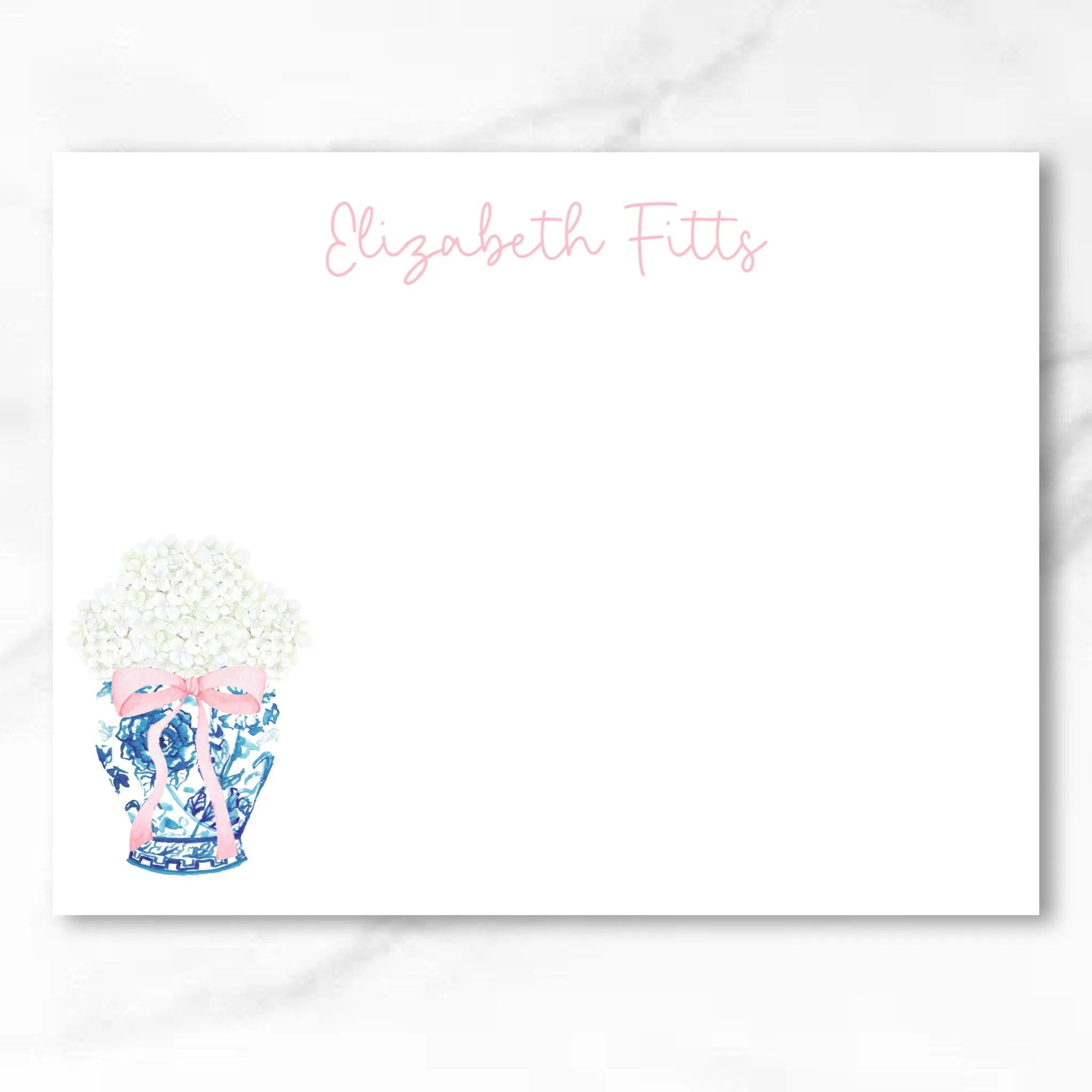 Hydrangea Ginger Jar Stationery