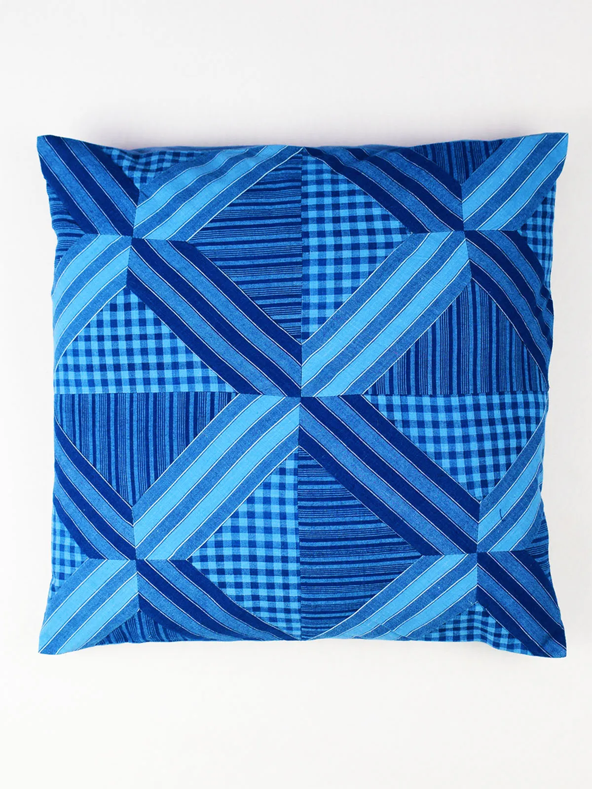 Indigo Applique Cushion Cover