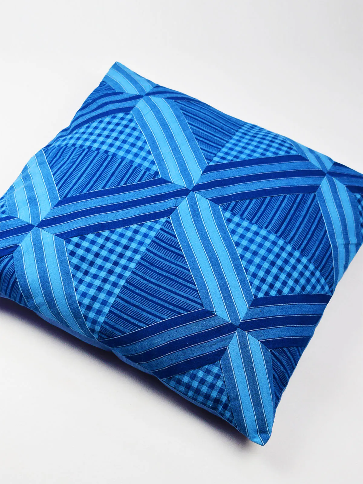 Indigo Applique Cushion Cover