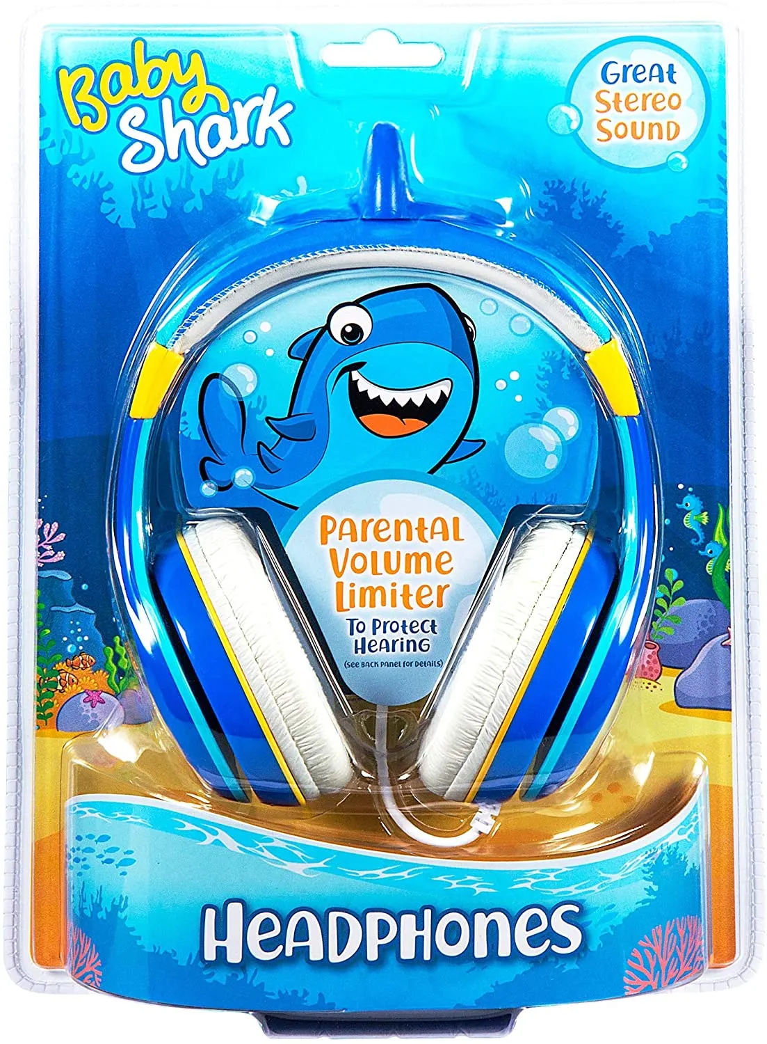 KIDdesigns Baby Shark Wired Headphones