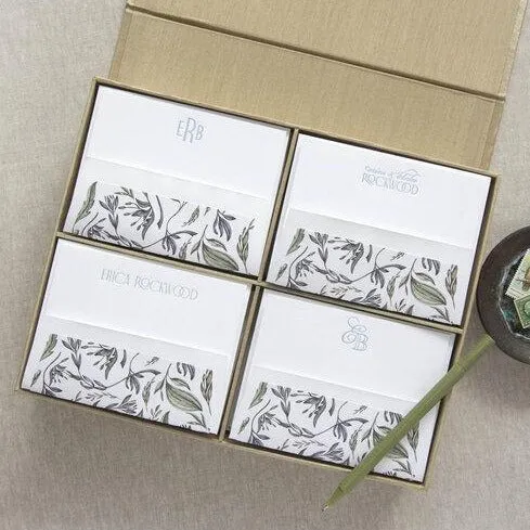Letterpress Grand Silk Stationery 110
