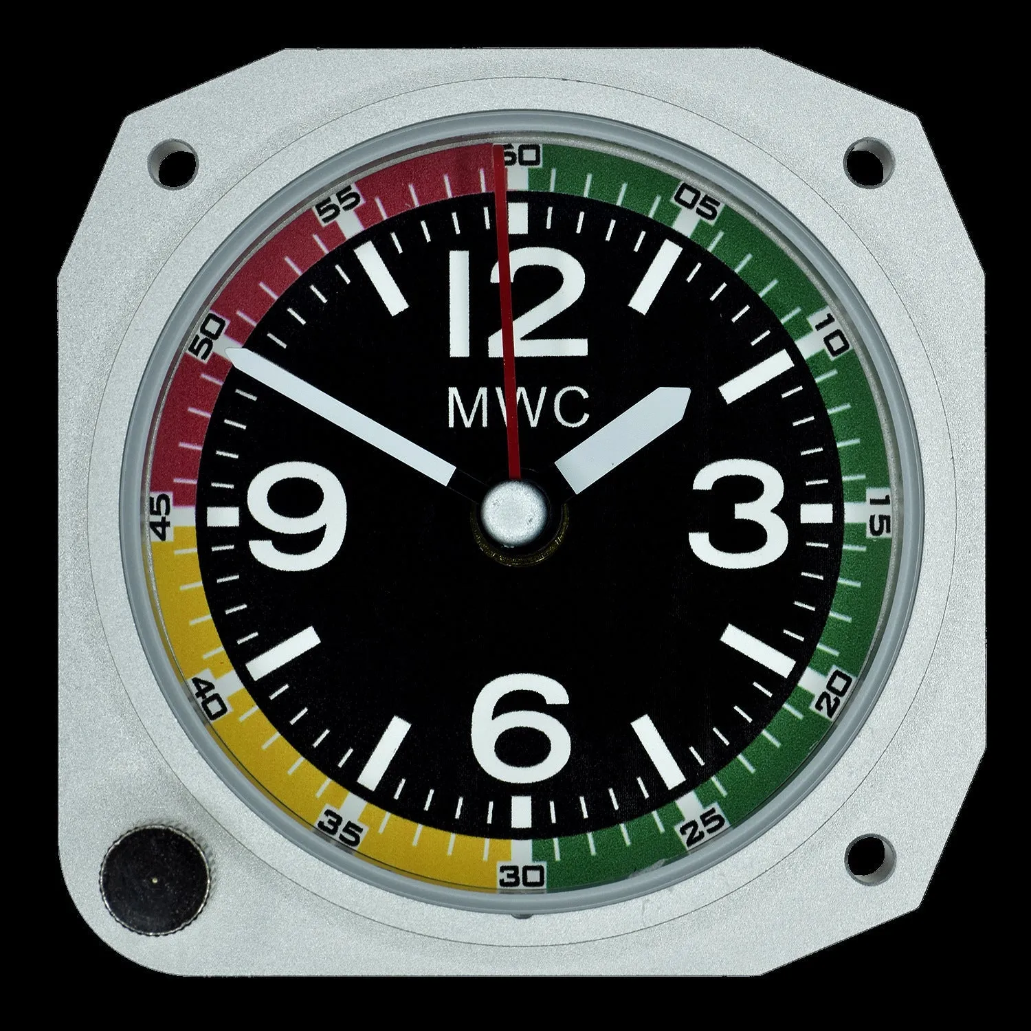 Limited Edition Replica Airspeed Indicator Cockpit / Desk Clock in Aluminium Finish