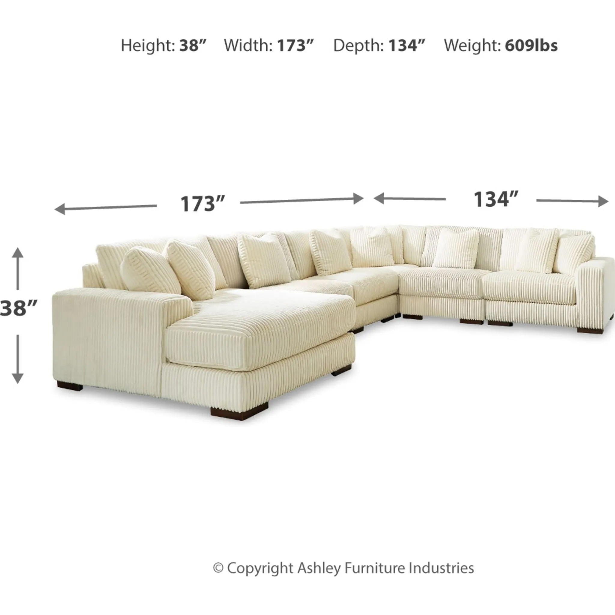 Lindyn 6 Piece Sectional with Chaise
