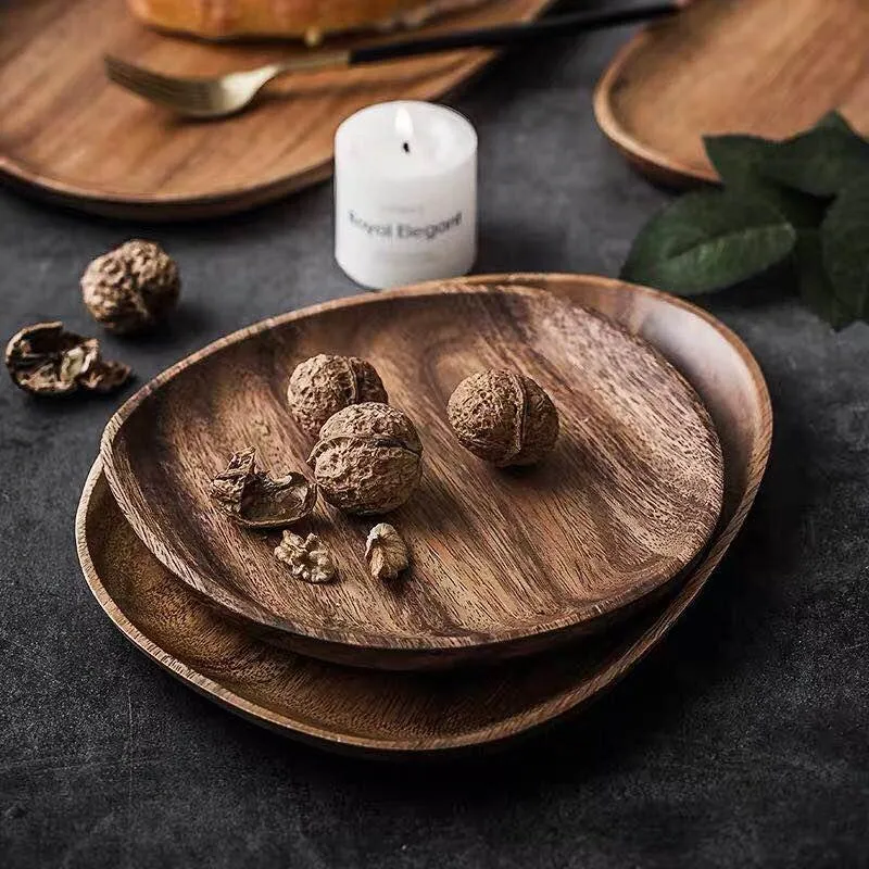 Natural Wood Irregular Tray