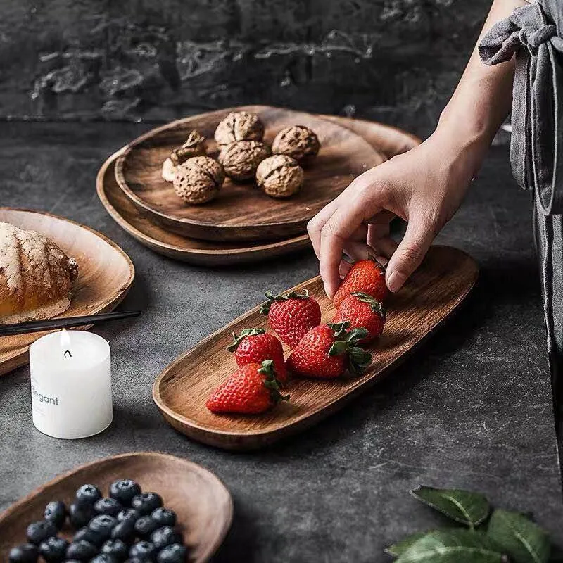 Natural Wood Irregular Tray
