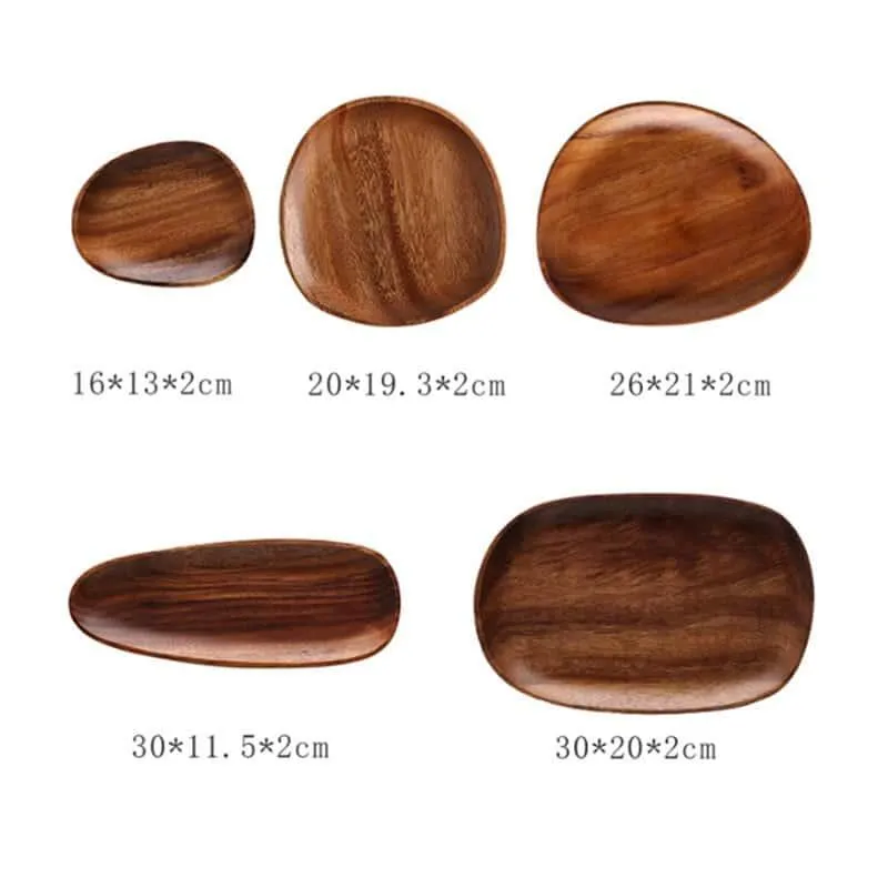 Natural Wood Irregular Tray