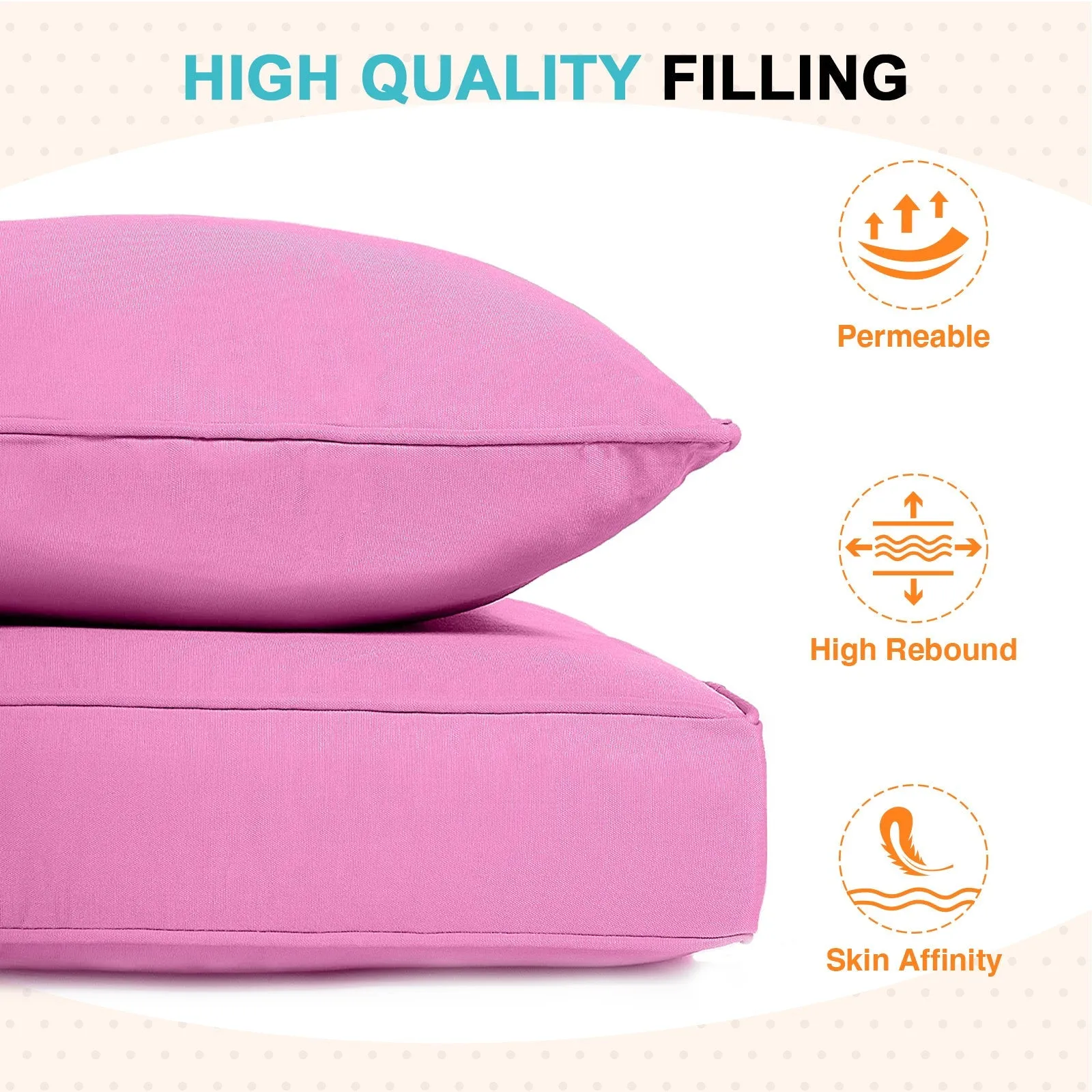 Outdoor Deep Seat Patio Seat Cushion Set, 25x25x5 inch, 2-Piece Back Chair Cushion