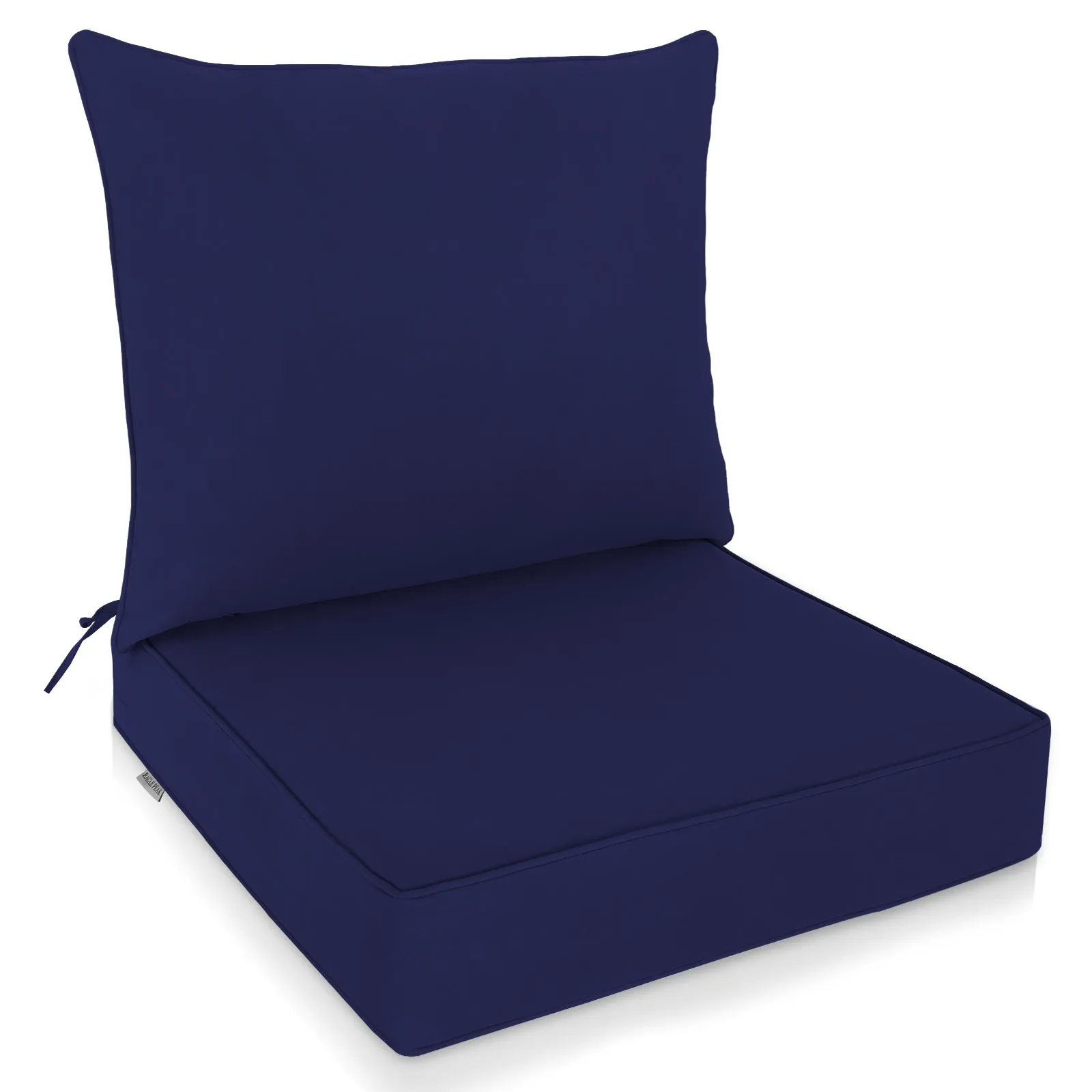 Outdoor Deep Seat Patio Seat Cushion Set, 25x25x5 inch, 2-Piece Back Chair Cushion