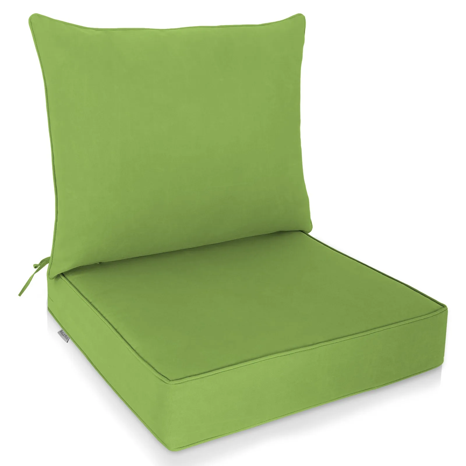 Outdoor Deep Seat Patio Seat Cushion Set, 25x25x5 inch, 2-Piece Back Chair Cushion