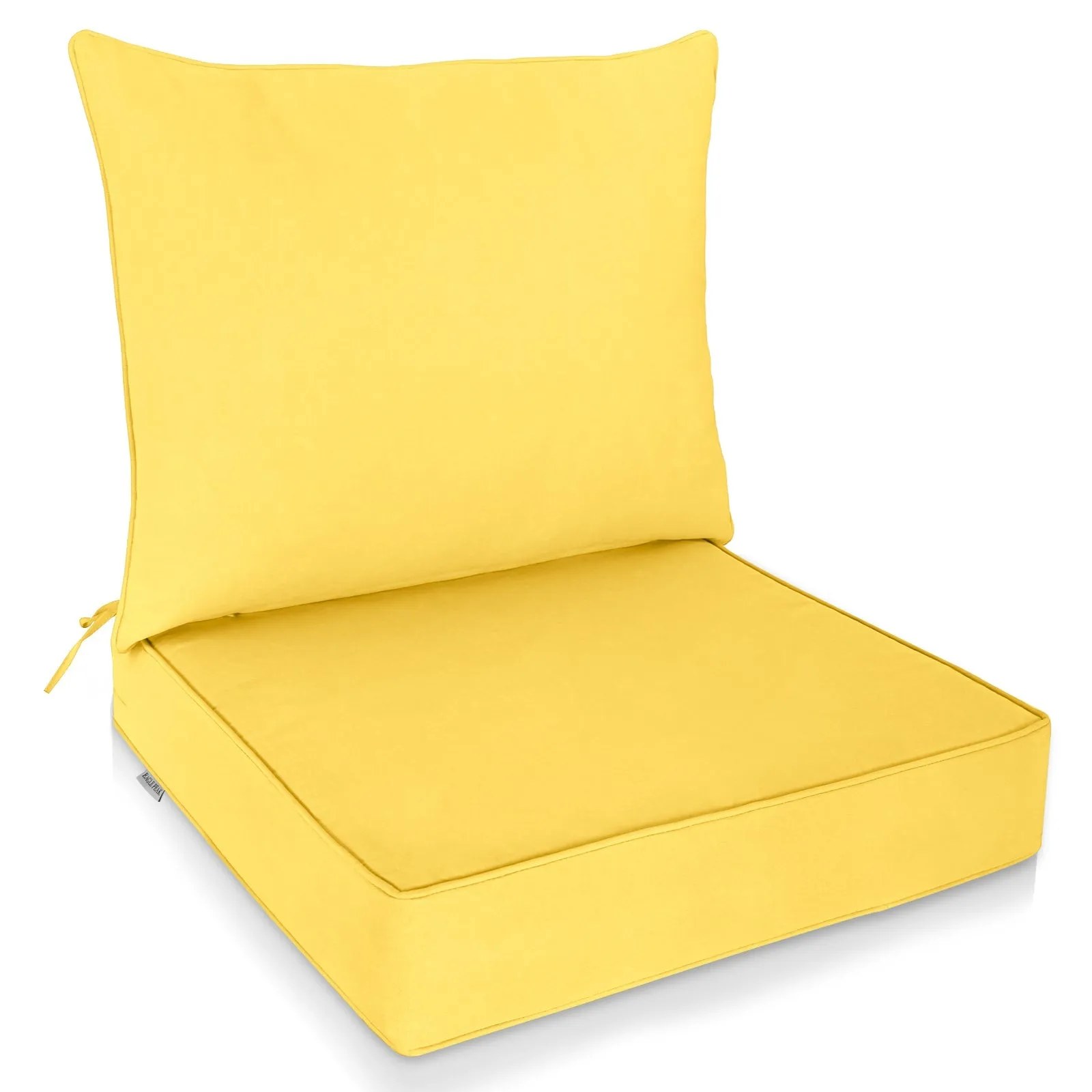 Outdoor Deep Seat Patio Seat Cushion Set, 25x25x5 inch, 2-Piece Back Chair Cushion
