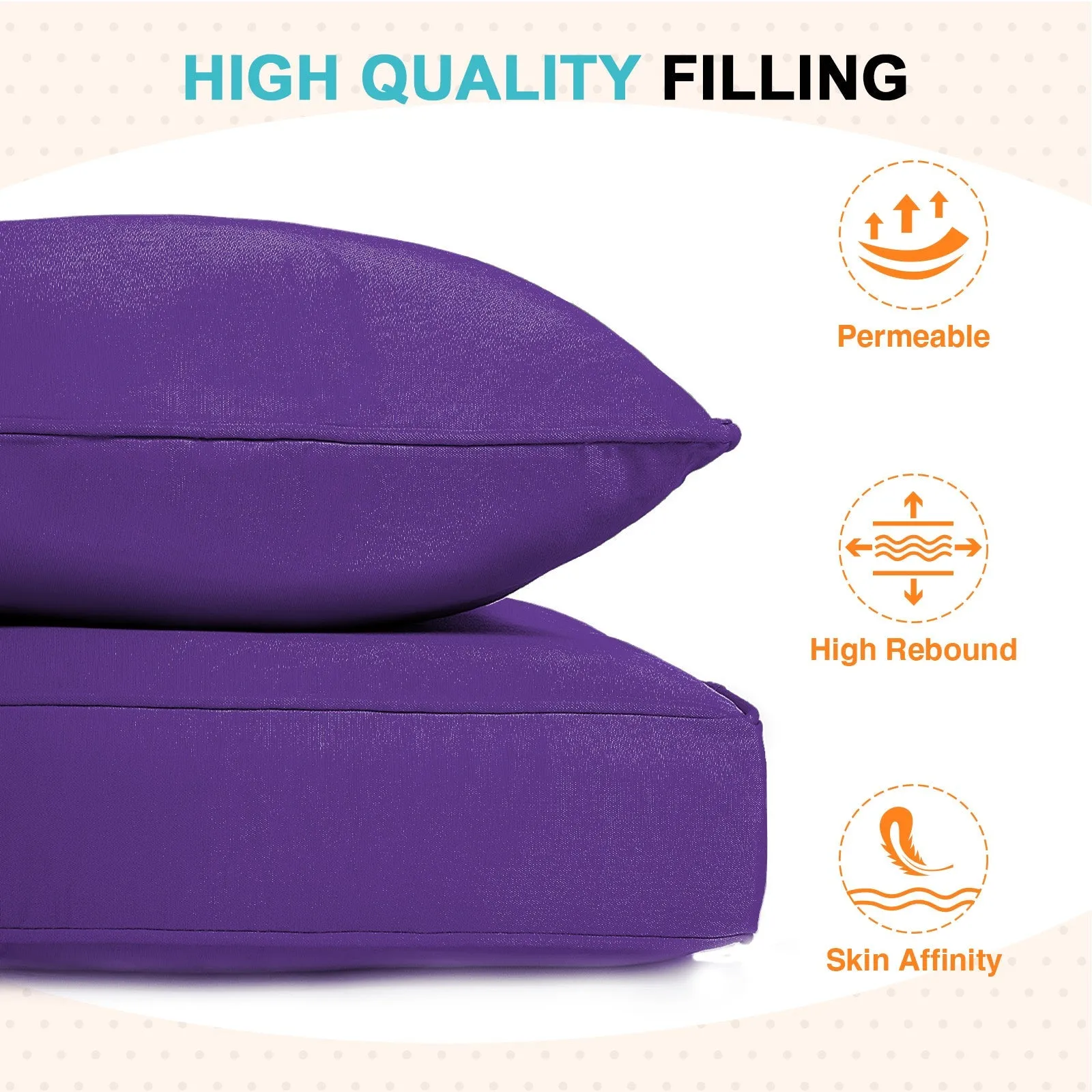 Outdoor Deep Seat Patio Seat Cushion Set, 25x25x5 inch, 2-Piece Back Chair Cushion