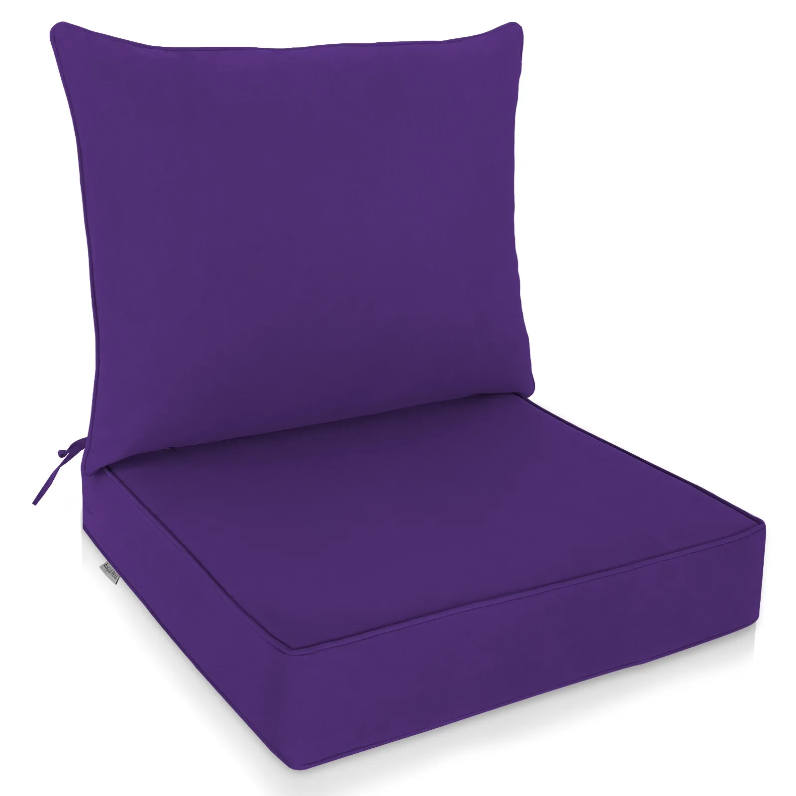 Outdoor Deep Seat Patio Seat Cushion Set, 25x25x5 inch, 2-Piece Back Chair Cushion