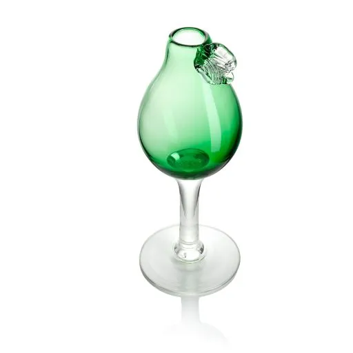 Pear Bud Vase with Stem - Green