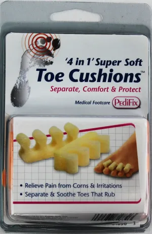 PediFix 4-in-1 Toe Cushions  Soft Support for Corns, Toes & Pedicures