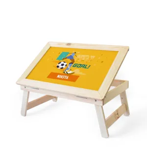 Personalised Foldable Desk - Football Goals, Girl