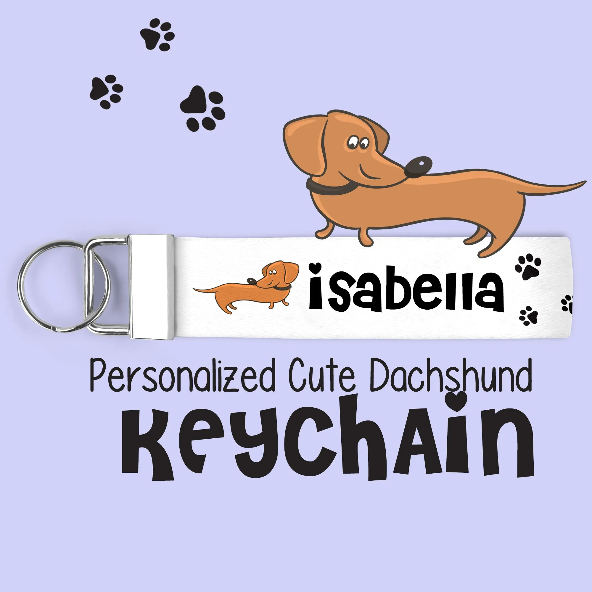 Personalized Cute Dog KeyChain