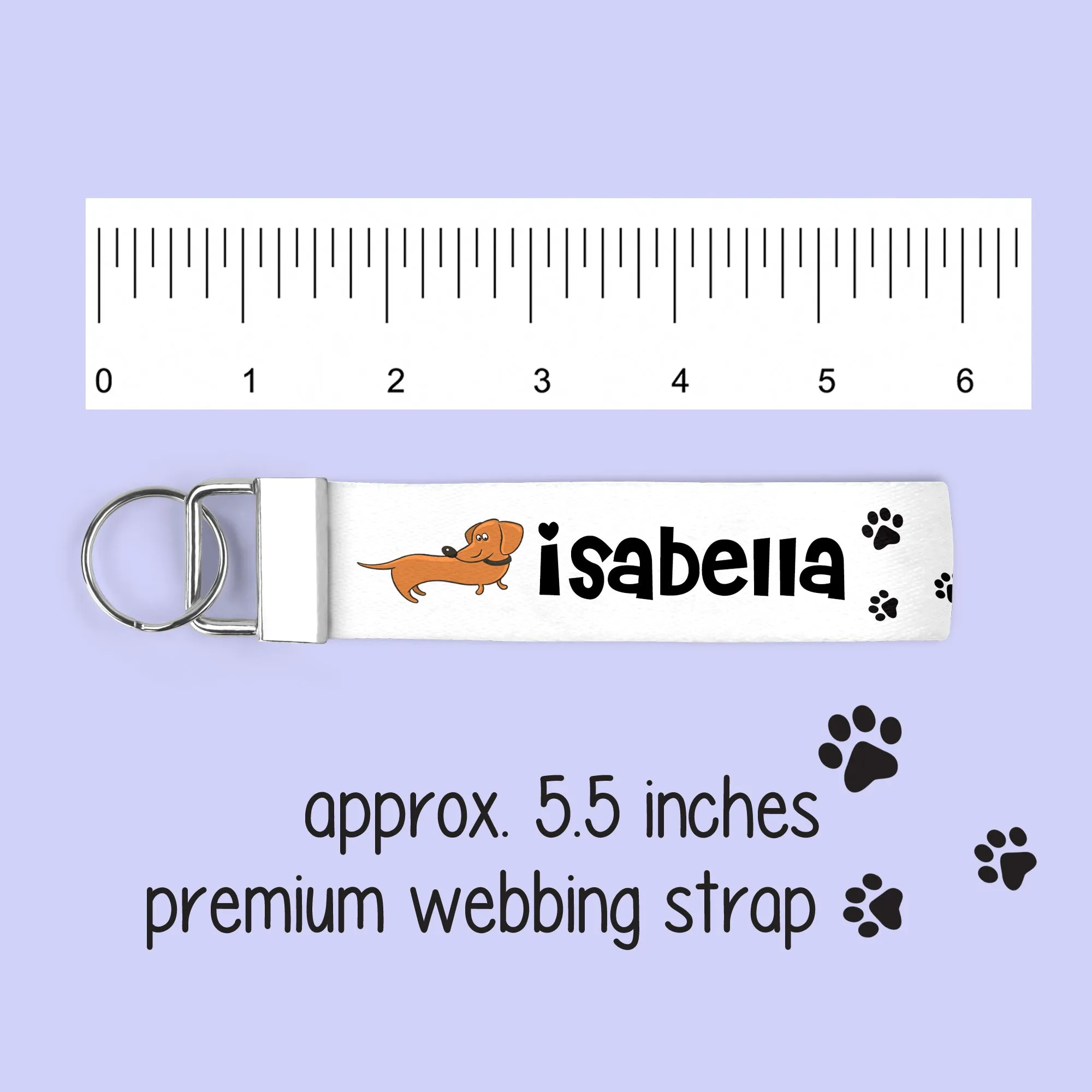 Personalized Cute Dog KeyChain