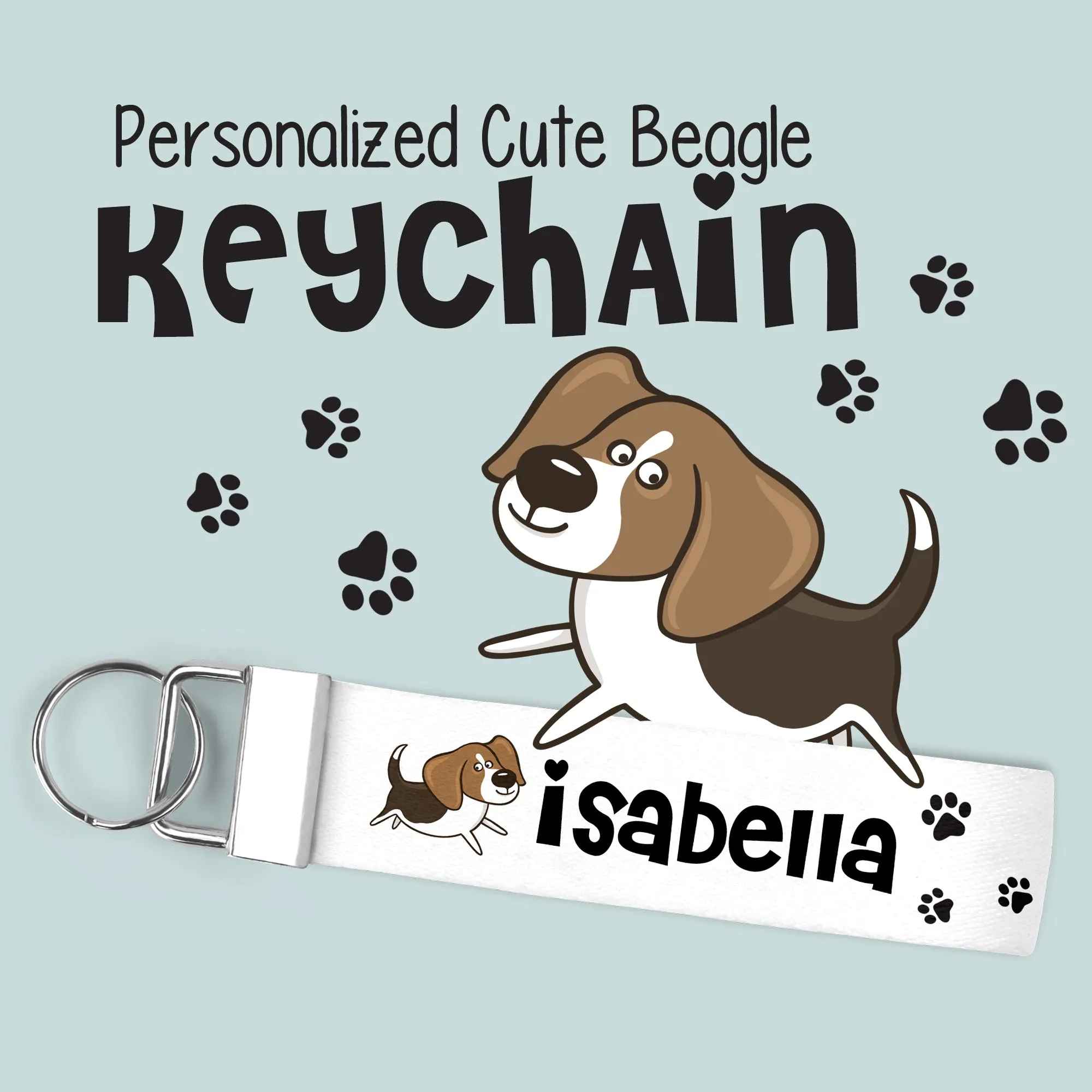 Personalized Cute Dog KeyChain