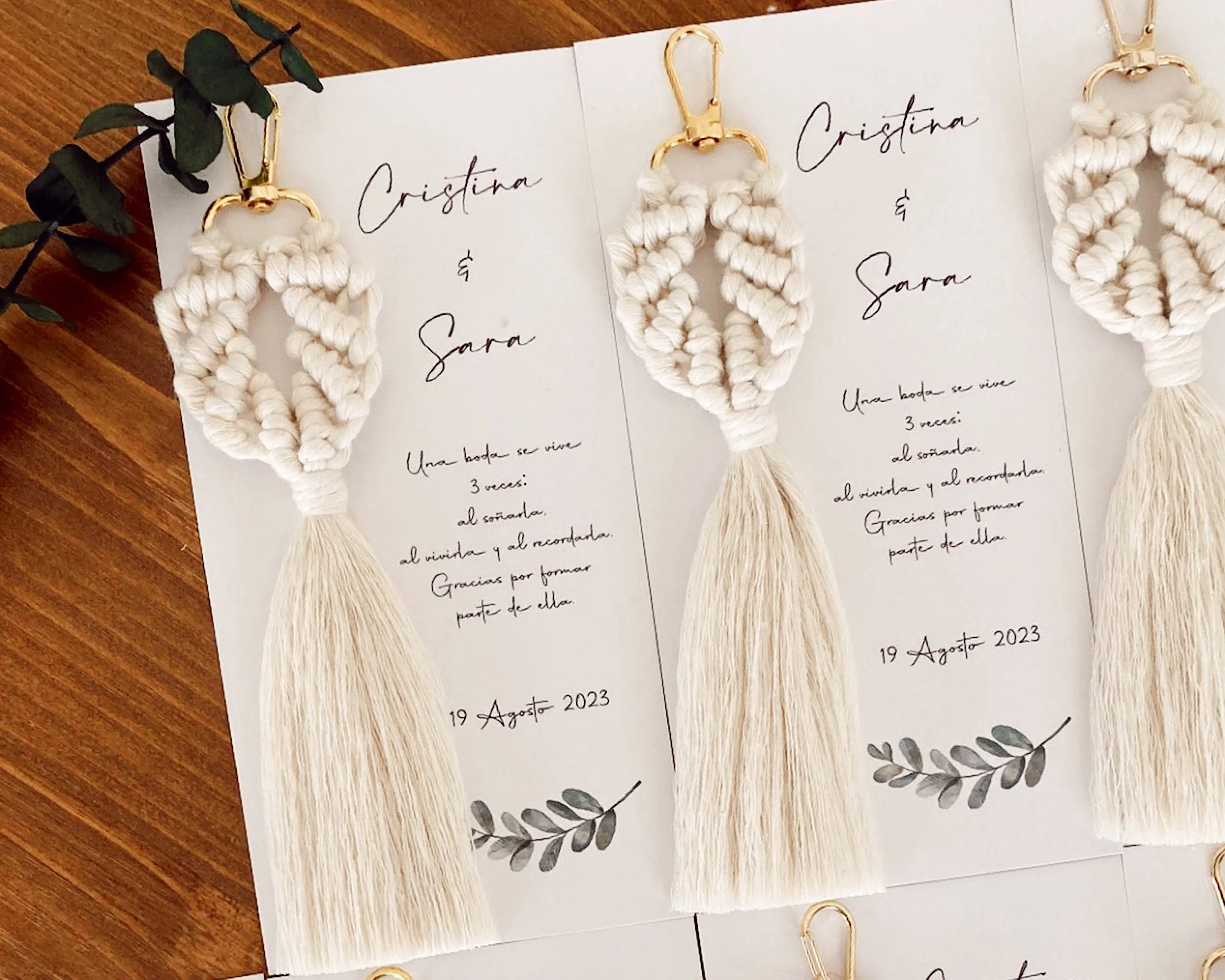 Personalized Macrame Keychains Wedding Favors, Boho Wedding Party Favors, Bridal Shower Party Bulk Gifts, Macrame Engagement Gift,