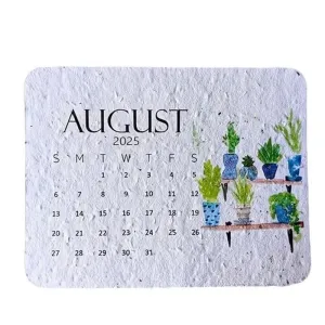 Plantable Seed Calendar 2025, from January 2025 to December 2025, Perfect Modern Greenery Calendar Planner