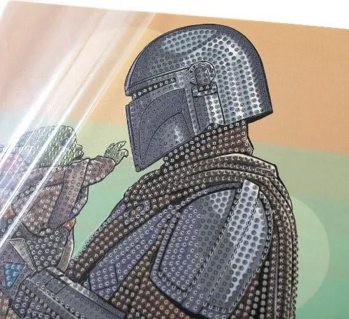 "Grogu and the Mandalorian" Star Wars Crystal Art Framed Kit 21x25cm