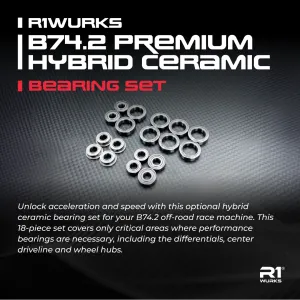 R1WURKS (B74.2 Series) Premium Hybrid Ceramic Bearing Set 18PCS