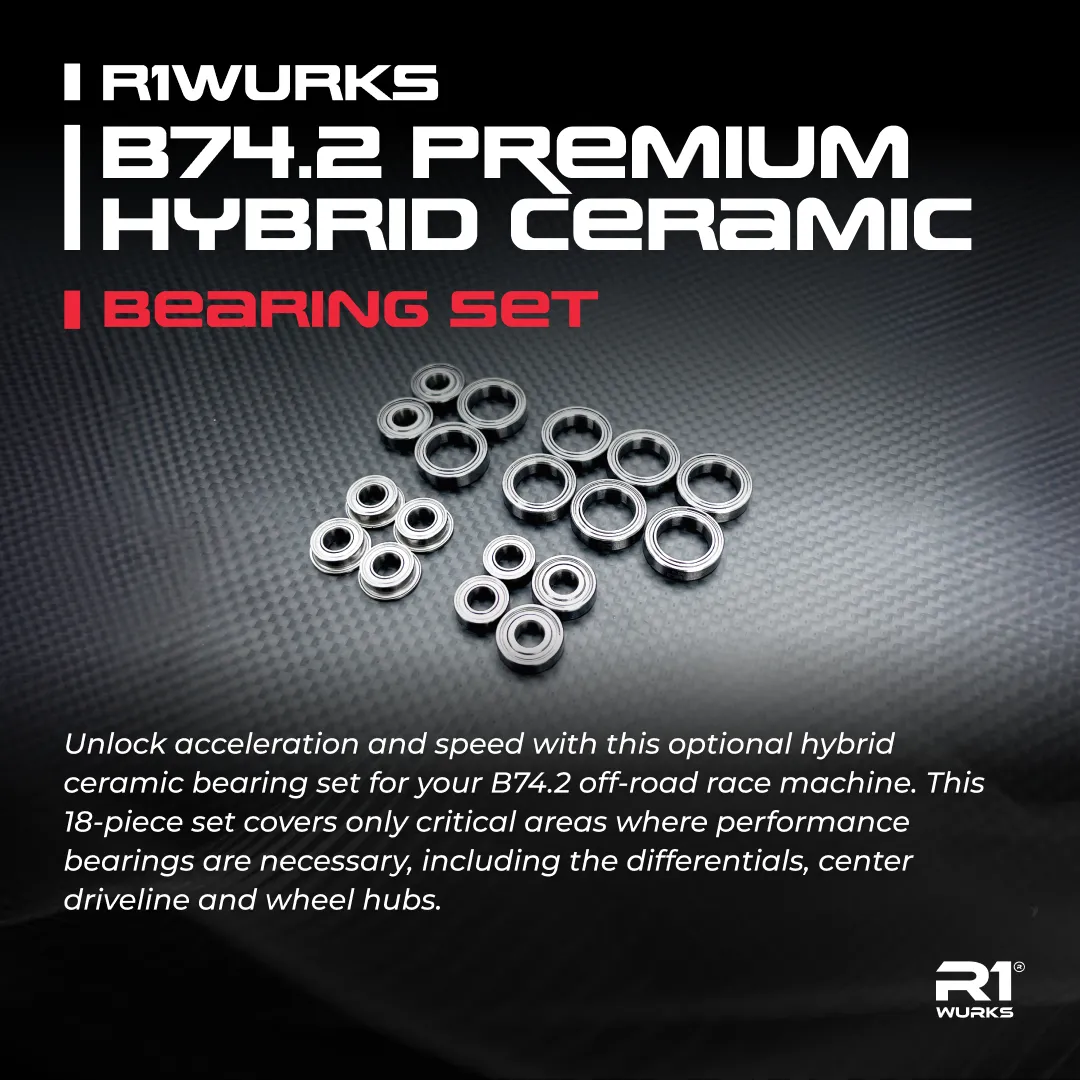 R1WURKS (B74.2 Series) Premium Hybrid Ceramic Bearing Set 18PCS